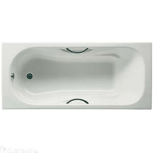 Чугунная ванна Roca Malibu 160x75 с отверстиями для ручек, anti-slip 2310G000R