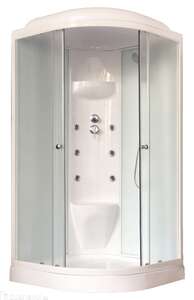 Душевая кабина Royal Bath НК 100x100 RB100HK7-WC стекло матовое, профиль белый