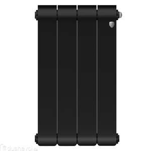 Радиатор биметаллический секционный Royal Thermo Infinity 500 Noir Sable 4 секции, черный