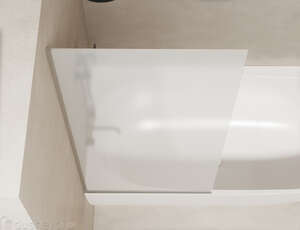 Шторка для ванны Salini  Atrio 70 см 22301S стекло матовое, профиль серебро
