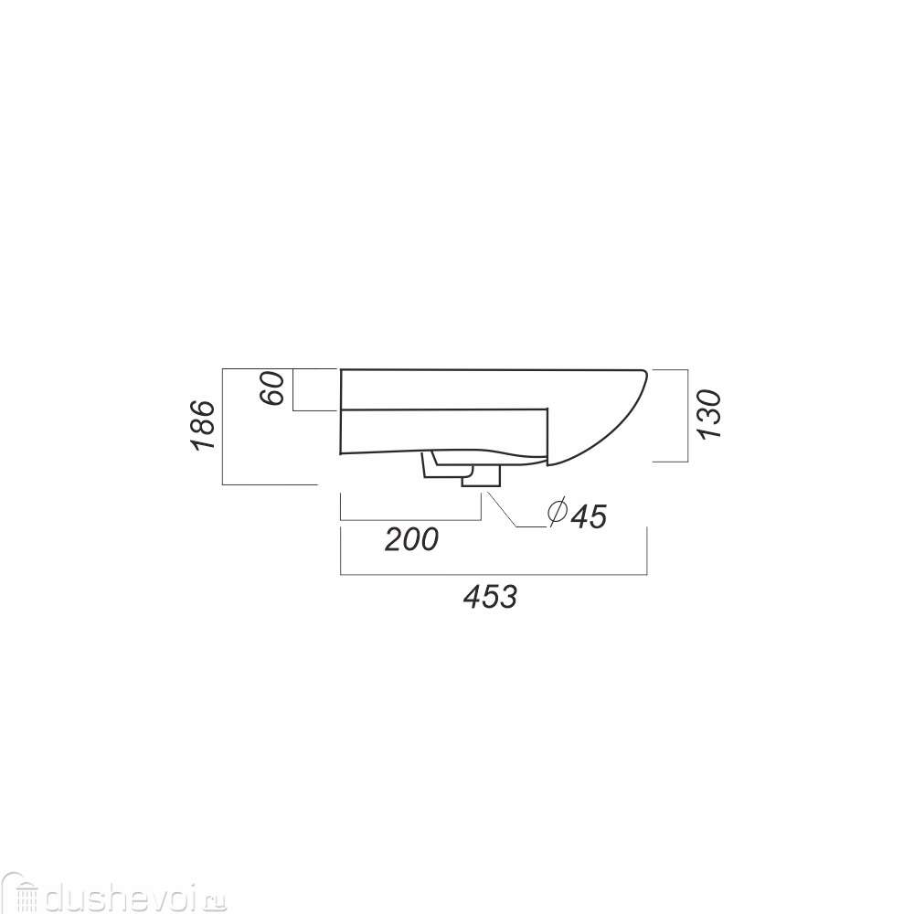 Раковина Sanita Аттика 50 см ATC50SAWB01 белая