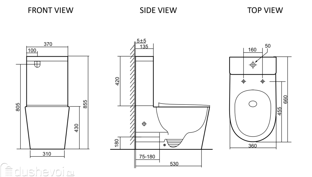 Напольный унитаз-моноблок SantiLine SL-5026 безободковый, с сиденьем  микролифт, белый купить в Санкт-Петербурге - цена 24900 руб в  интернет-магазине сантехники Dushevoi.ru