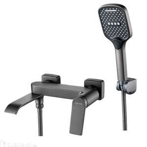 Смеситель для ванны c душевой лейкой Shevanik S4102T оружейная сталь