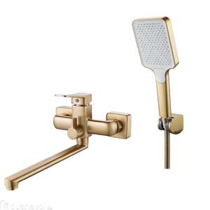Смеситель для ванны Shevanik S9902G золотой сатин