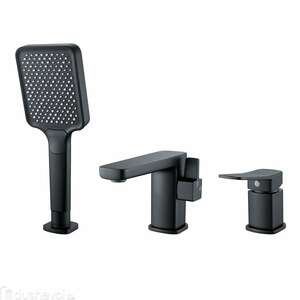 Смеситель для ванны c душевой лейкой Shevanik S9912H с душевой лейкой, черный