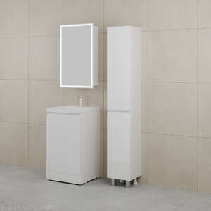 Мебель для ванной комнаты Style Line Батлер 50 см люкс антискрейтч белый глянцевый Plus