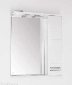 Зеркало со шкафчиком Style Line Ирис 65 белое