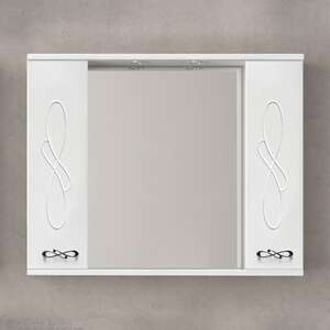 Зеркало со шкафчиком Style Line Венеция 90 белое