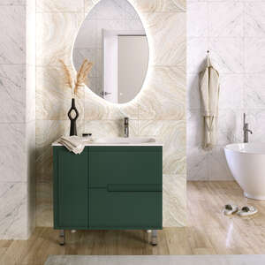 Мебель для ванной комнаты Taliente Cevia 90 см зеленая левая