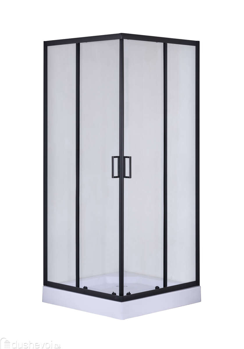 Душевой уголок Taliente 90x90 см, стекло прозрачное, профиль матовый черный, без поддона 325326