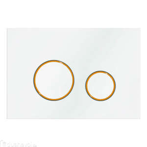 Кнопка для инсталляции Veconi Round Design VFRD004WHG белая, матовое золото