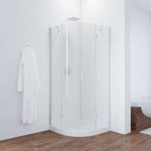 Душевой уголок Vegas-Glass 120x120 AFS NOVO 120 01 01 профиль белый, стекло прозрачное