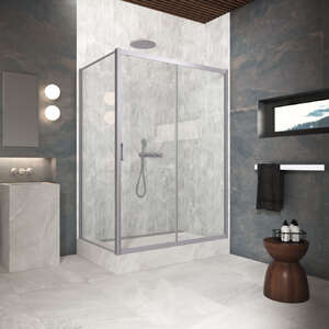 Душевой уголок Vegas-Glass 120x90 ZP+ZPV Protec h1900 120*90 07 01 профиль матовый хром, стекло прозрачное