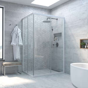 Душевой уголок Vegas-Glass ZA-F NOVO h2000 120x90 ZA-F NOVO h2000 120*90 01 01 профиль белый, стекло прозрачное