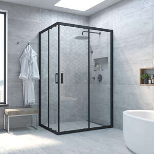 Душевой уголок Vegas-Glass ZA-F NOVO h2000 120x90 ZA-F NOVO h2000 120*90 02М 01 профиль черный, стекло прозрачное