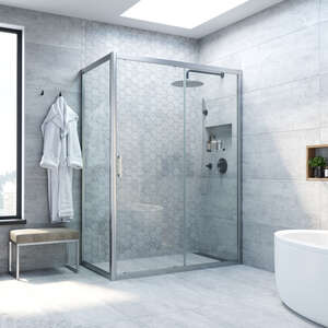 Душевой уголок Vegas-Glass ZP+ZPV TUR+NOVO 100x100 ZP+ZPV NOVO h2000 100*100 07 01 профиль матовый хром, стекло прозрачное