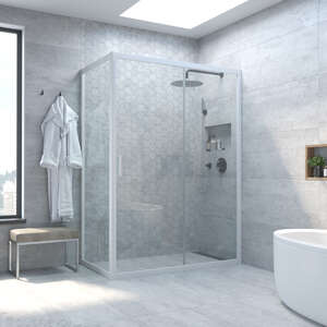 Душевой уголок Vegas-Glass ZP+ZPV TUR+NOVO 120x90 ZP+ZPV NOVO h2000 120*90 01 01 профиль белый, стекло прозрачное