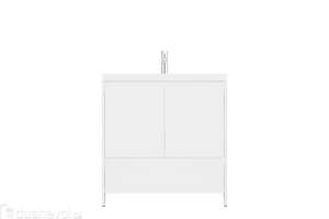 Комплект мебели Velvex Klaufs 80 напольная дверцы и ящик, белая