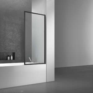 Шторка для ванны Vincea  70x140 VSB-41700CLB стекло прозрачное, профиль черный