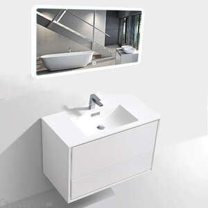 Комплект мебели Vincea  Alessia 90 см White (белая) подвесная 2 ящика