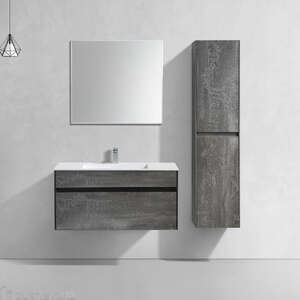Мебель для ванной комнаты Vincea  Chiara 100 см, подвесная, с 2-мя выкатными ящиками, серый камень