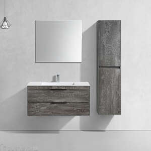 Мебель для ванной комнаты Vincea  Chiara 2D 100 см, подвесная, с 2-мя выкатными ящиками, серый камень