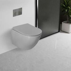 Подвесной унитаз Vincea Globo VT1-14TMG безободковый, с сиденьем микролифт, матовый серый