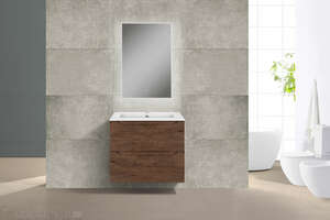 Мебель для ванной комнаты Vincea  Norma 60 см R.Wood (темное дерево) подвесная 2 ящика