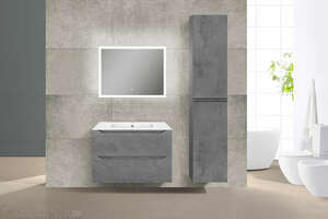 Мебель для ванной комнаты Vincea  Norma 80 см Beton (бетон) подвесная 2 ящика