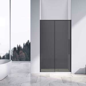 Душевая дверь в нишу Vincea Slim-N 130х195 VDS-4SN130CGB стекло тонированное, профиль черный