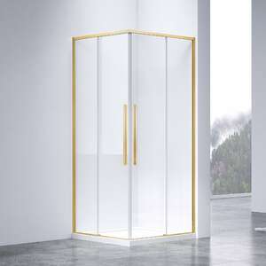 Душевой уголок Vincea Slim-N 100х90 VSS-4SN9010CLG стекло прозрачное, профиль брашированное золото, без поддона