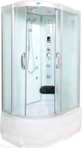 Душевая кабина Водный мир 110х80 ВМ-8801 R стекло матовое, задняя стенка белая, профиль хром