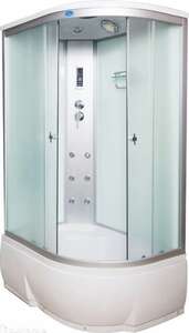 Душевая кабина Водный мир 120х80 ВМ-886 Комфорт L стекло матовое, задняя стенка белая, профиль хром