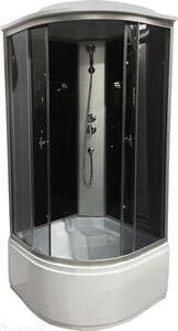 Душевая кабина Водный мир 90х90 ВМ-8811E стекло тонированное, задняя стенка черная, профиль хром