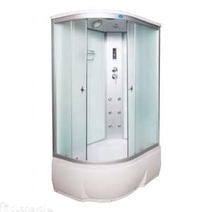 Душевая кабина Водный мир 120х80 ВМ-886 Комфорт R стекло матовое, задняя стенка белая, профиль хром