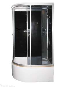 Душевая кабина Водный мир 120х80 ВМ-886 стандарт R стекло тонированное, задняя стенка черная, профиль хром