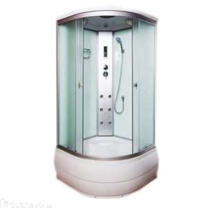 Душевая кабина Водный мир 90х90 ВМ-888 стандарт стекло матовое, задняя стенка белая, профиль хром