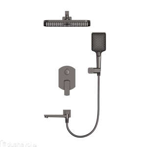 Встраиваемая душевая система WONZON & WOGHAND FORZA WW-939031-BGM брашированный темный графит, со смесителем и изливом