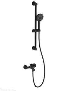 Душевой гарнитур WONZON & WOGHAND WW-4560-MB матовый черный, с изливом