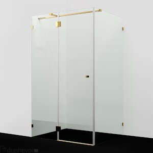 Душевой уголок Wasserkraft Ems 120x100 76H10 стекло прозрачное, профиль глянцевое золото