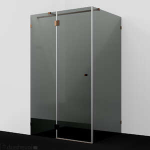 Душевой уголок Wasserkraft Ems 120x100 88H10-TG стекло тонированное, профиль розовое золото