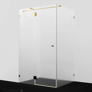 Душевой уголок Wasserkraft Ems 120x90 76H07L-MG стекло матовое, профиль глянцевое золото