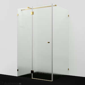 Душевой уголок Wasserkraft Ems 120x90 76H07L-TXG стекло текстурное, профиль глянцевое золото