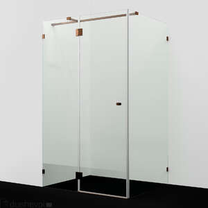 Душевой уголок Wasserkraft Ems 120x90 88H07 стекло прозрачное, профиль розовое золото