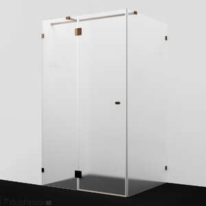 Душевой уголок Wasserkraft Ems 120x90 88H07L-MG стекло матовое, профиль розовое золото