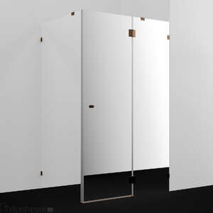 Душевой уголок Wasserkraft Ems 120x90 88H07R-MR стекло зеркальное, профиль розовое золото