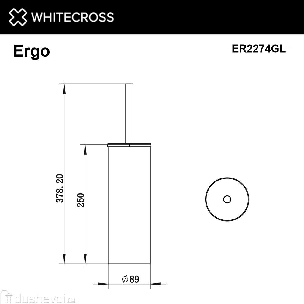 Ершик для унитаза Whitecross Ergo ER2274GL золото купить в Санкт-Петербурге  - цена 8910 руб в интернет-магазине сантехники Dushevoi.ru