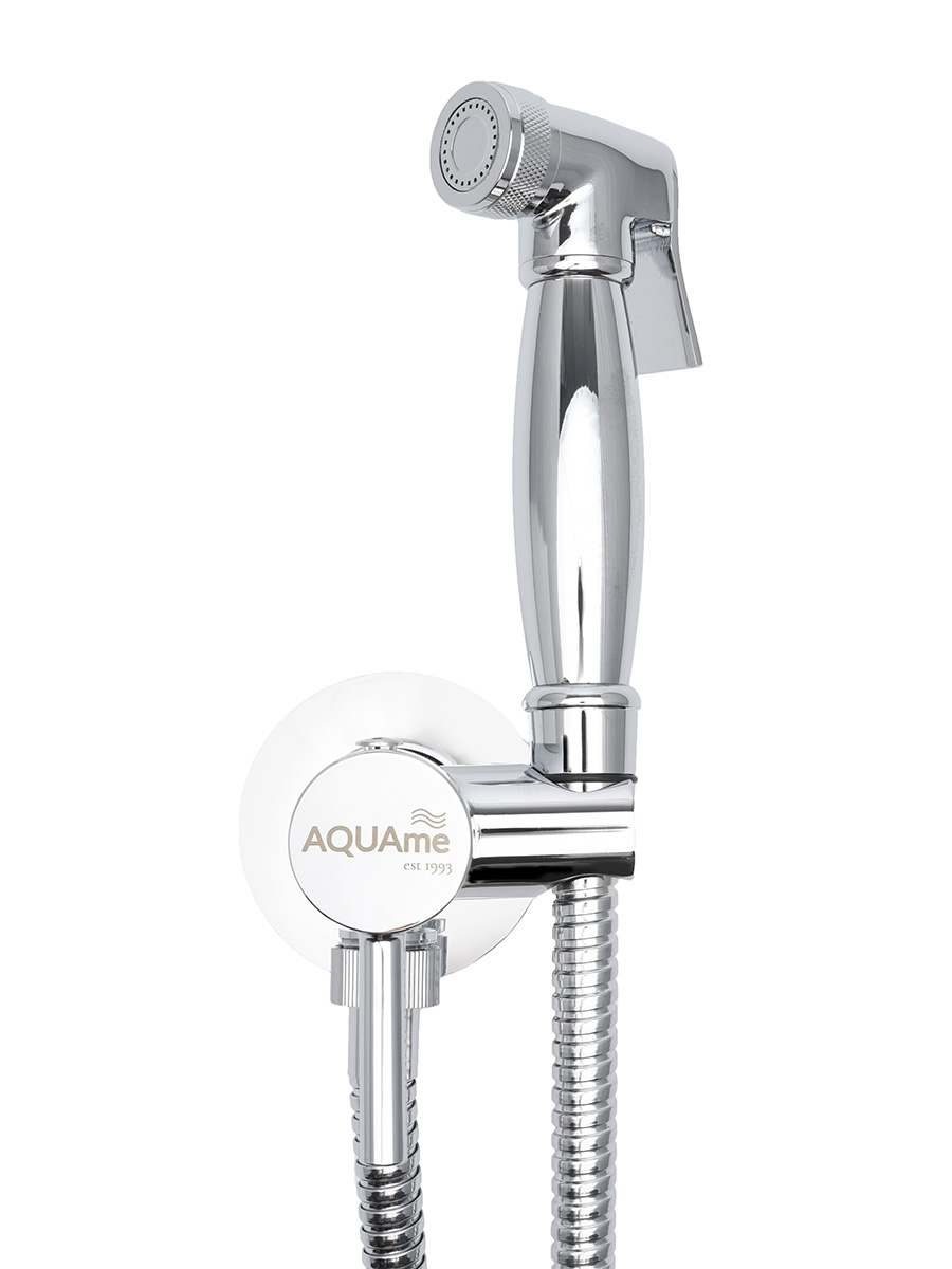 Гигиенический душ AQUAme Retro AQM 6010CR со смесителем, с внутренней частью, хром гигиенический душ со смесителем aquame