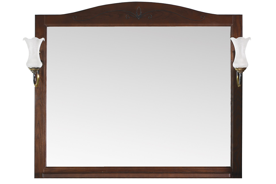 Зеркало с подсветкой ASB-Woodline Салерно 105 подвесное антикварный орех