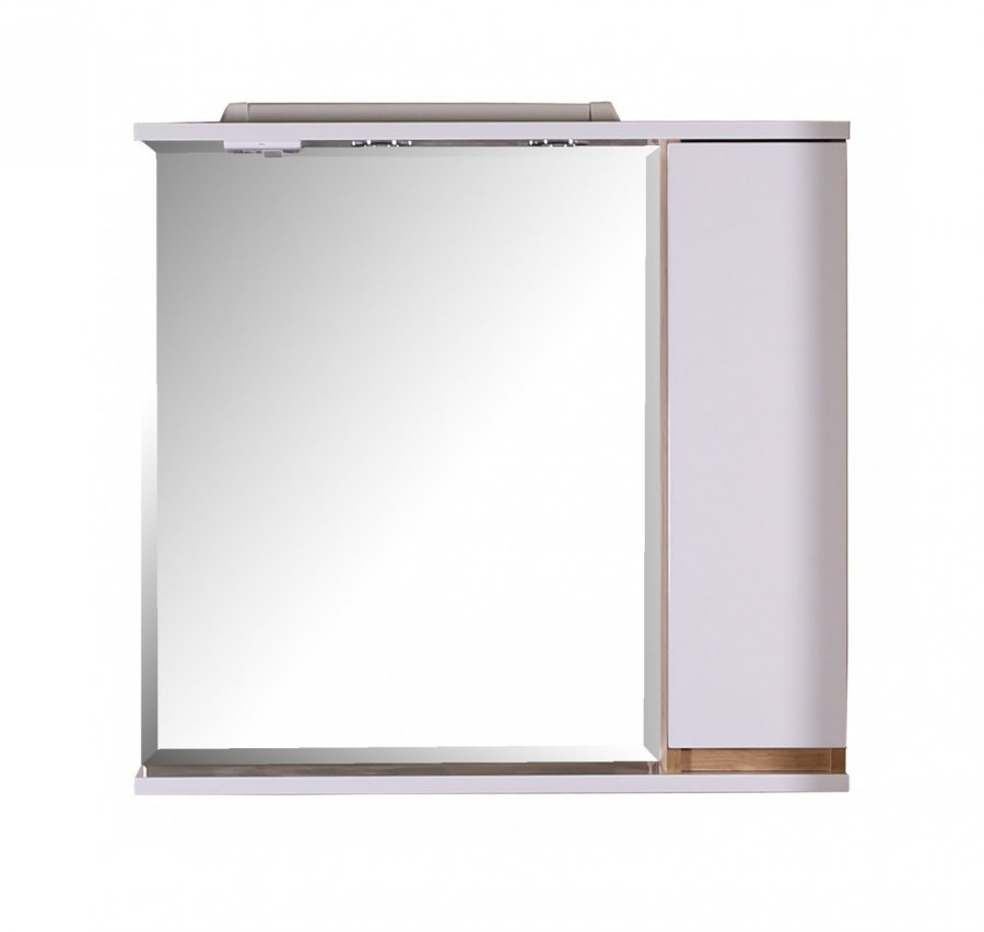 Зеркало со шкафчиком ASB-mebel Марко 80 белый, дуб